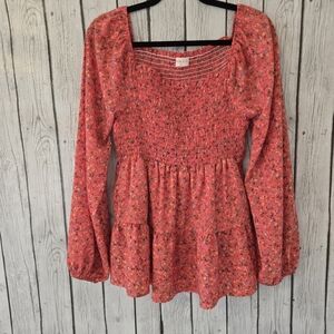 EUC Womens Sz. MD Hailey & Co Boho Chic Peasant Blouse